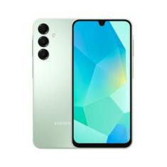 Smartphone Samsung Galaxy A16 Verde Claro, 256GB, 8GB RAM, Câmera de até 50MP, Tela 6.7, NFC, IP54, Bateria 5000 mAh e Processador Helio G99