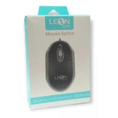 Mouse Óptico Usb Preto Leon Gts - Leon-450