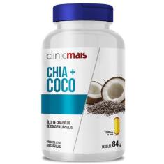 Óleo de chia + Óleo de Coco 1000mg Clinicmais 60 cápsulas - Clinic Mai