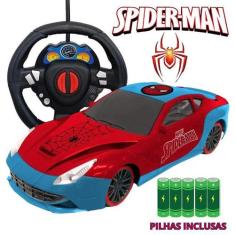 Carrinho de Controle Remoto Homem-Aranha Autoracing Controle Volante -