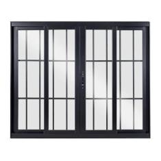 Janela de Aluminio de Correr 120x200cm 4 Folhas com Vidro Liso Esquadr
