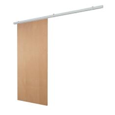 Porta De Correr Verniz Com Kit Alumínio Branco - 210x90