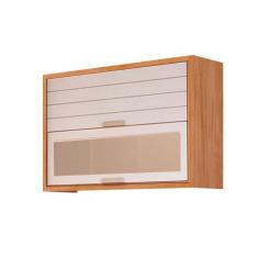 Armário Aéreo Cozinha Modulado Eloise c/ 2 Portas Basculante c/ Vidro 