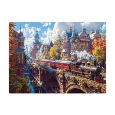 Quebra Cabeça Trem Pela Cidade 1000 Peças Toyster