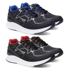 Tênis Masculino Esporte Fitness Academia Confortável Kit 2-Masculino