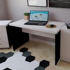 Mesa de Escritório Natus 40mm 110 cm 60 cm Bramov Móveis Preto/branco