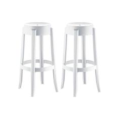 Banqueta Sala de Jantar Shine UZ8007 Kit 2 Un Polipropileno Branco - Kappesberg