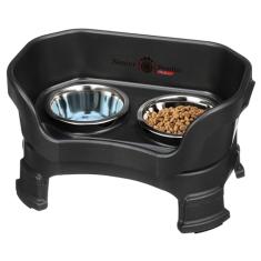 Tigelas para gatos Neater Feeder Deluxe à prova de bagunça elevadas para todas as raças – Feitas nos EUA – Tigelas elevadas para gatos sem derramamento para gatos internos com extensões de perna –