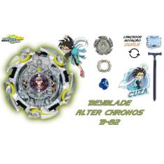 Beyblade Burst C/Lançador Dupla Rotação Alter Chronos Beyblader Kuza -