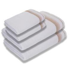Jogo De Toalhas Luxury Soft Beka 360 G m² 2 Banho + 2 Rosto Luxo Branco