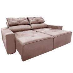 Sofá 2 Lugares Retrátil Reclinável 1,50m Capuccino  Confortável e Eleg