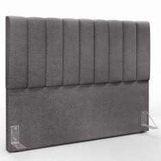 Cabeceira Cama Box Casal Queen 160 Cm Linho Cinza Escuro