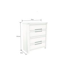 Cômoda 4 Gavetas Madeira Maciça Madma P&c Artemobili Branco