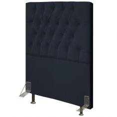 Cabeceira Cama Box Solteiro 90cm Diamante D10 Suede Preto