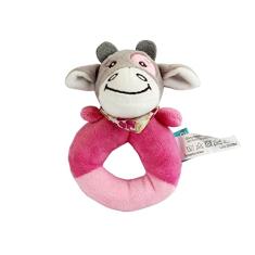 Pelucia Chocalho Oval Vaquinha Rosa