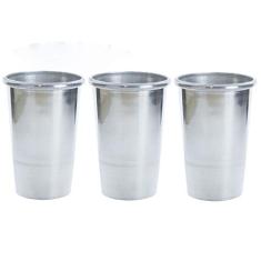 KIT 3 COPOS DE TERERÉ ALUMÍNIO CROMADO 350ML NOSSO TERERÊ