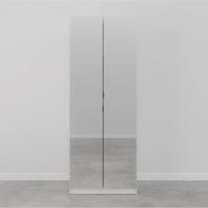 Guarda Roupa Hera com Espelho 2 Portas com Cabideiro e 2 Gavetas CabeCasa MadeiraMadeira Louro/Branco Geada/Preto