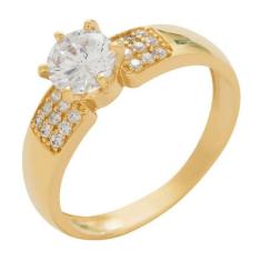 Anel de Ouro 18k Perfezione com Diamante de 5mm - Meu Anel, 16