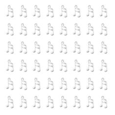 Ruwado 50 pingentes musicais 1,5 x 0,9 cm de metal pequenos vintage elegantes pingentes para fazer joias faça você mesmo, encontrar amantes de música, scrapbooking, enfeites de Natal, One size, Metal,