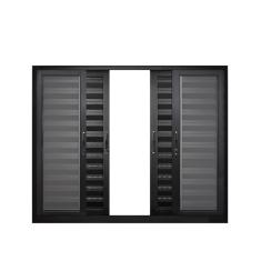 Janela De Alumínio Veneziana 100x100cm 6 Folhas Suprema Preto