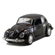 Miniatura Carrinho De Metal Antigo Fusca Colecionável Preto