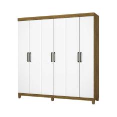 Guarda Roupa R22 6 Portas 2 Gavetas Carioca Móveis Cinamomo Branco