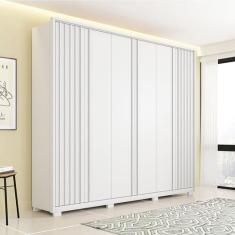 Guarda-roupa Casal Suburban Ripado 6 Portas 6 Gavetas e Pés Espresso M