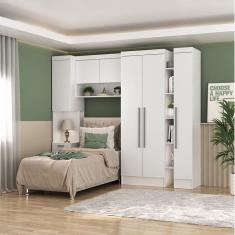 Guarda-roupa Modulado 6 Portas 4 Gavetas 4 Peças Branco