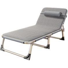 Berço de acampamento dobrável, berço dobrável para adultos Berço portátil dobrável ao ar livre para viagens, acampamento, férias na praia, espreguiçadeira reclinável dobrável para uma pessoa