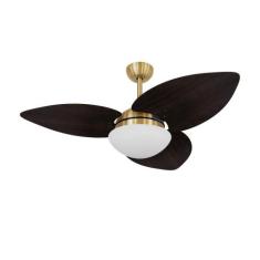 Ventilador de Teto Kovalski Dourado 3 Pás Tabaco 127V - Mais de Casa, 
