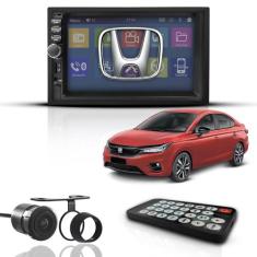 Kit Central Multimídia Universal Mp5 2Din Espelha Honda City - First O