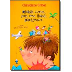 Livro - Minhas férias, pula uma linha, parágrafo.