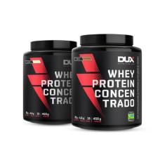 Whey protein concentrado - pote 450g (2 unidades) - Dux Nutrition, Bau