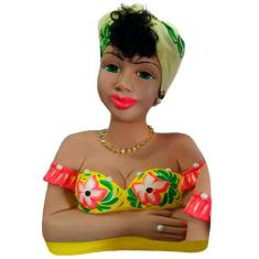 Boneca Namoradeira Morena Grande com Bandana no Cabelo - Amarela - Ret