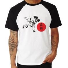 Camiseta Raglan Jiu Jitsu Judô Artes Marciais - Foca na Moda, Branco, 