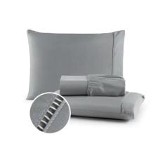 Jogo de Cama Lençol Casal 4 Peças 400 Fios - STUDIO CASA, Cinza