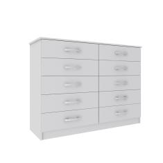 Cômoda 10 Gavetas Branca Austin Evidência Movéis