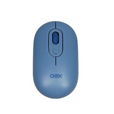 OEX Mouse Retro Sem Fio Wireless PC Notebook MS604 Azul