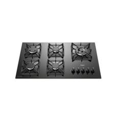 Cooktop 5 Bocas Dako Diplomata Mesa de Vidro Preto Bivolt, Espelhado, 