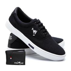 Kit Tênis Masculino Polo Joy Lona Amarração + Carteira-Masculino