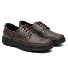 Sapato Tênis Ortopédico Masculino Oxford Social Casual Conforto Bico Redondo Em Couro-Masculino