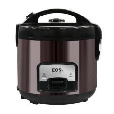 Panela Elétrica de Arroz EOS 10 Xícaras Titanium Preta com Tampa de Vidro Clear Glass EPA10PT 220V 220V MonofásicoV
