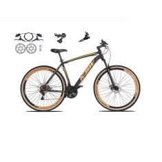 Bicicleta aro 29 Ksw Xlt 24v Câmbios Shimano Freios Hidráulicos Garfo com Suspensão Pneu Faixa Bege - Preto\Laranja