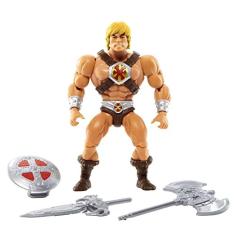 Boneco de ação He-Man, posável com acessório e mini revista em quadrinhos