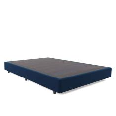base para cama box casal torvi suede (35x138x188) azul marinho