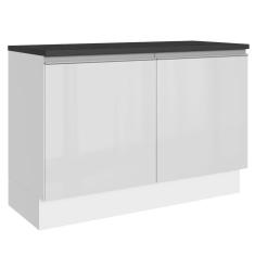 Balcão de Pia Cozinha 100% MDF 120 cm 2 Portas Branco Acordes Madesa