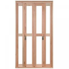 Porta de Madeira Balcão Pantográfica 213x150cm com Batente de 9,4cm EWK 486 Rondosul Marroml