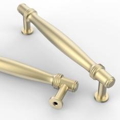 Asidrama Pacote com 10 puxadores dourados de 128 mm para armário de cozinha, puxadores de armário de cozinha para puxadores de gaveta de armário