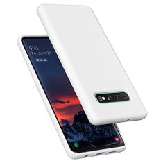 E Segoi Capa para Samsung Galaxy S10 Plus de 6,4 polegadas, S10+ Capa de borracha gel de silicone líquido à prova de choque, forro de microfibra macia, almofada de forro compatível com Samsung S10