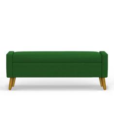 Recamier Bau Londres 1,20m Suede Verde - Clique Decor - Clique decoraç